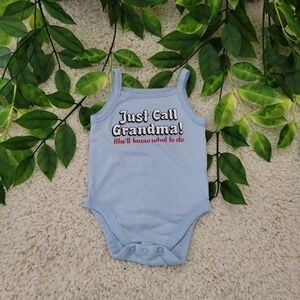 Baby Girl 'Call Grandma' Tank Top Onesie (0-3 Months)